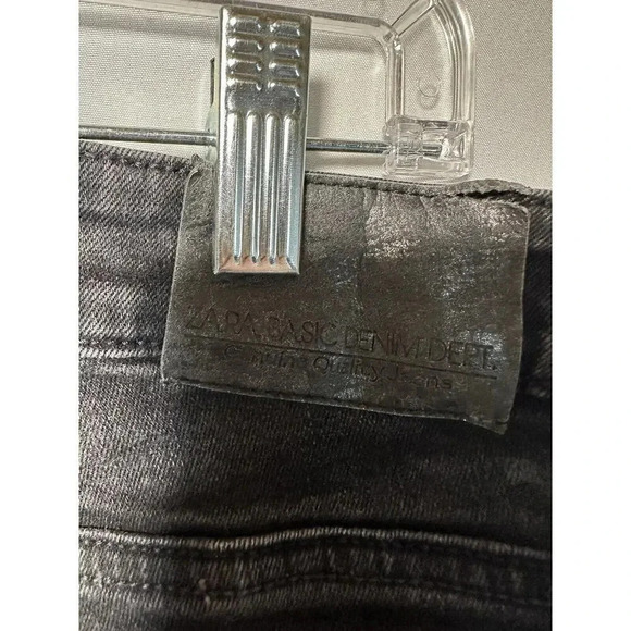 Zara High Waisted Flare Leg Black Denim Womens Sz 8 Cowgirlcore Festival Fairy - Picture 4 of 8